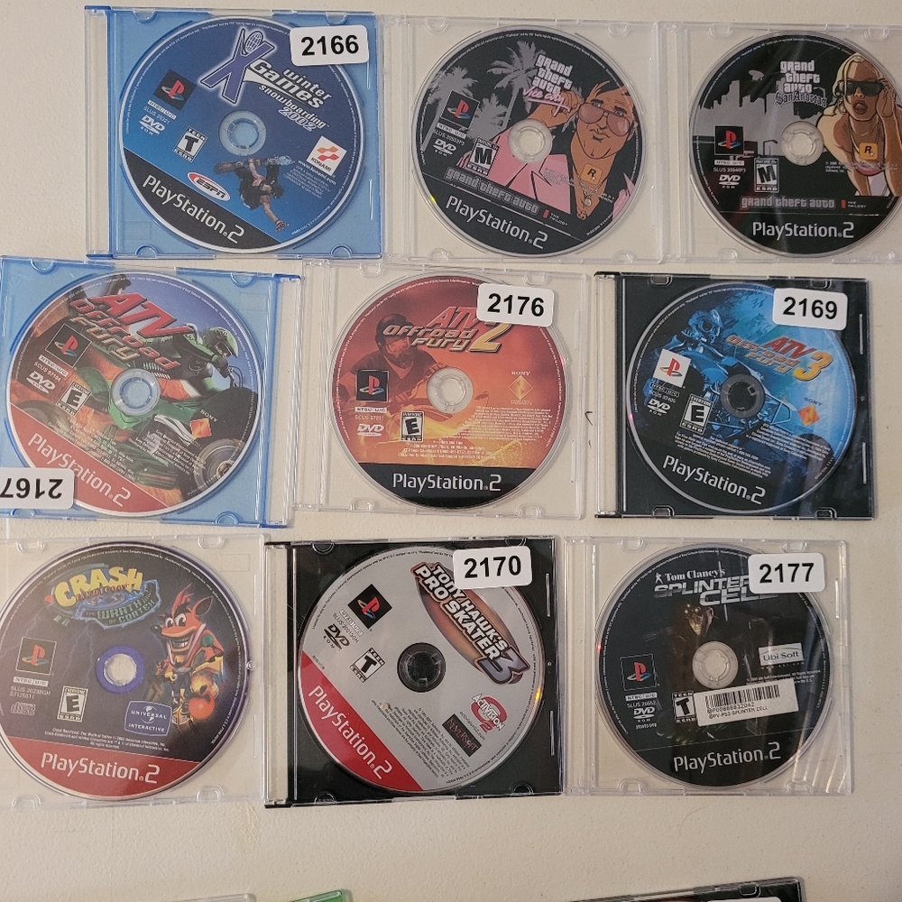 Playstation PS2 PS1 video game disc bundle lot Grand Theft Auto GTA MOH Driver